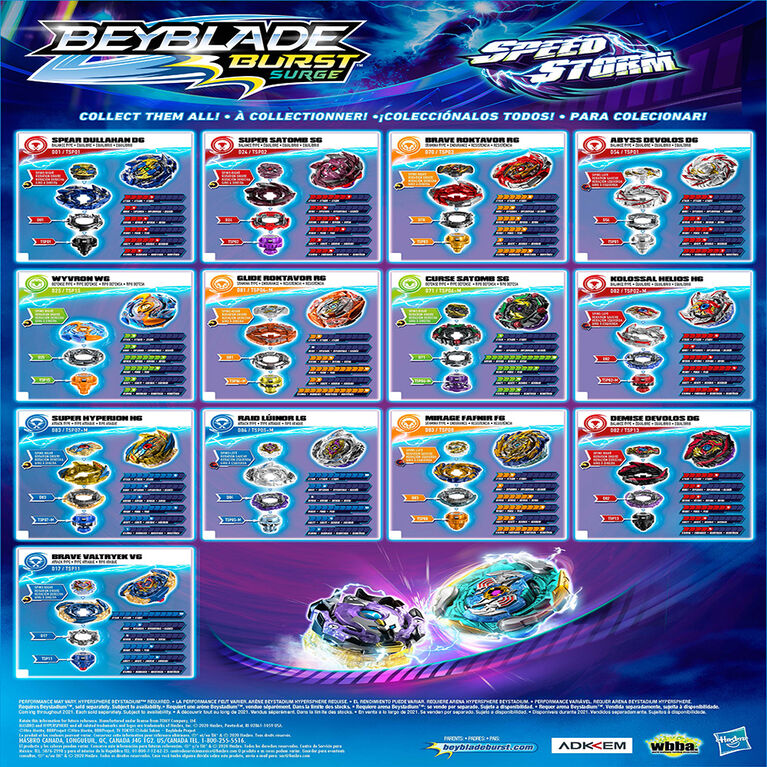 Beyblade Burst Surge Speedstorm Super Satomb S6 Spinning Top Single Pack