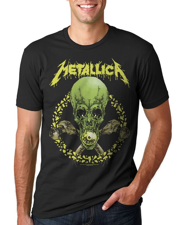 Metallica- Chaîne et crâne- noir chemise