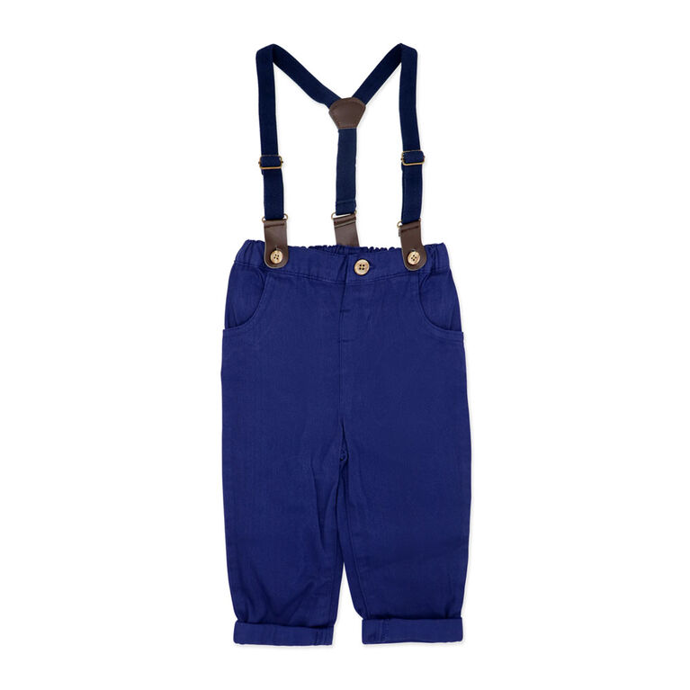 Little Gent Ensemble de bretelles &agrave; carreaux rouges 12 mois