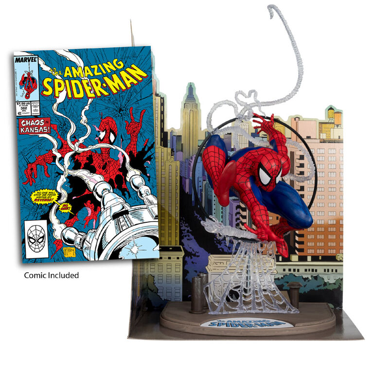 Marvel 1:6th Scale Posed Figure with Scene & Comic-Spider-Man