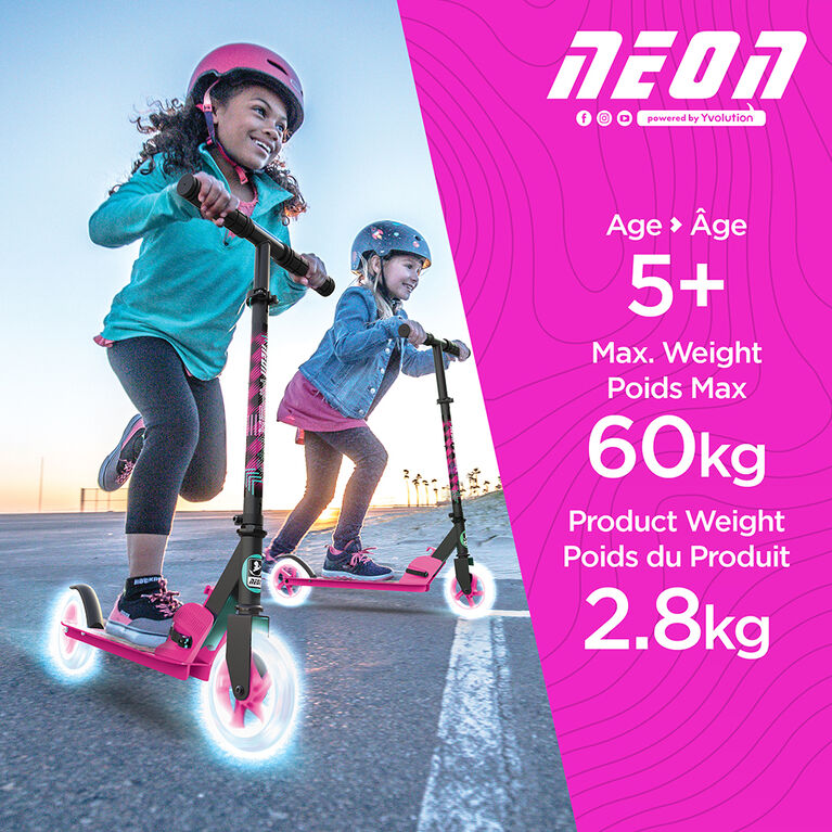 Yvolution Neon Apex 145 2-wheel scooter - Pink