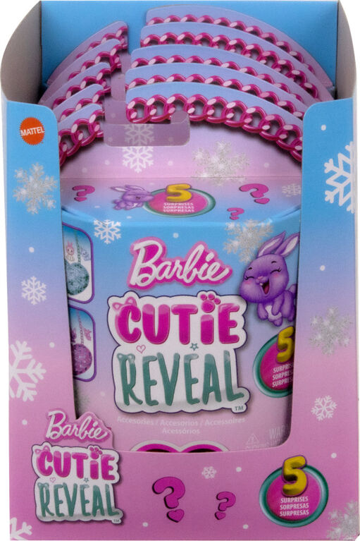 Barbie Cutie Reveal Collection Sac à main, 7 surprises, mini-animal