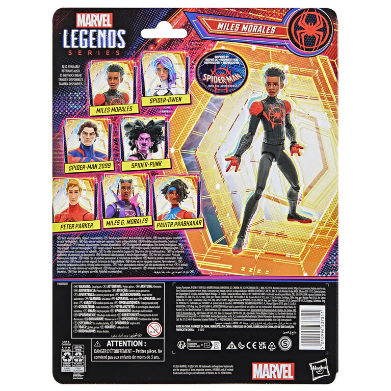 Marvel Legends Series Spider-Man: Into the Spider-Verse, figurine de collection Miles Morales de 15 cm
