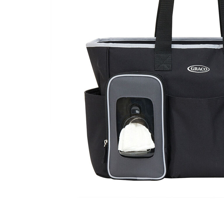 Graco Smart Organizer System Tote Diaper Bag - Black