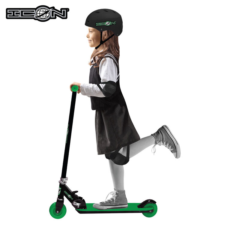 Icon Supreme 100Mm Light Up Wheel Scooter - Green