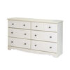Country Poetry 6-Drawer Double Dresser- White Wash
