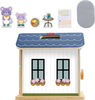 Fisher-Price Wooden On-the-Go Play House Dollhouse with 6 Play Pieces for Preschool Kids