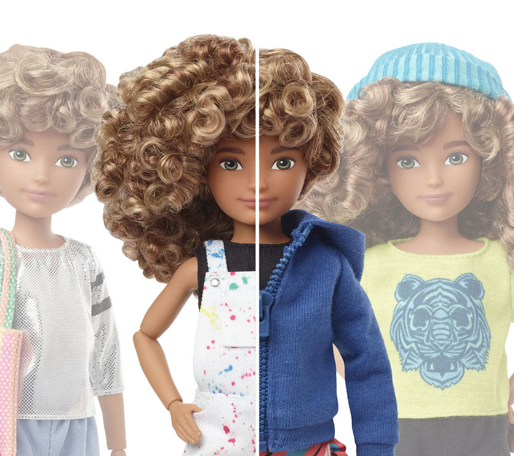 blonde curly hair doll