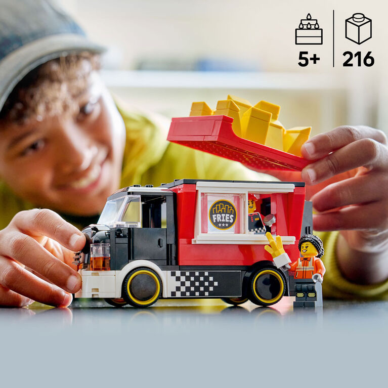 LEGO City Fries Food Truck Building Toy for Kids - Pretend Play Set for Boys & Girls, Ages 5+ - 60488