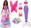 Coffret-cadeau Déguisements ​Barbie Dreamtopia, environ 31 cm (12 po), brunette avec 3 vêtements