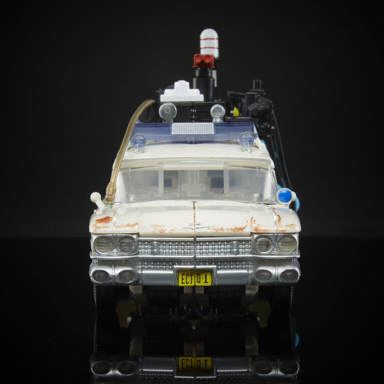 Collaboration Transformers et S.O.S Fantôme : l'Héritage, figurine Ecto-1 Ectotron convertible - Notre exclusivité