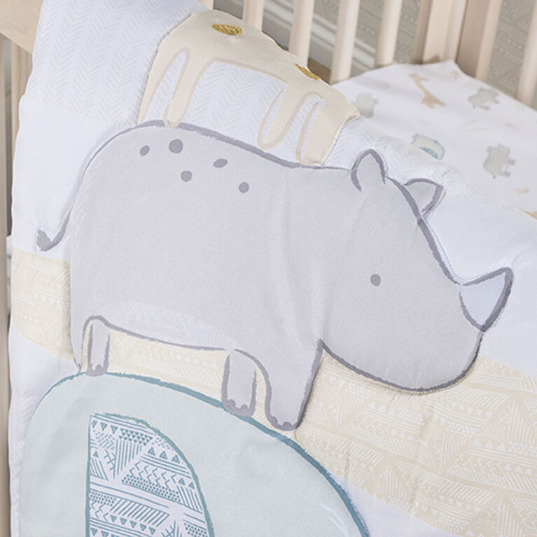 Sammy & Lou 4 Piece Crib Bedding Set - Safari Babies