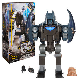 DC Comics, Batman, Gotham City Guardian Playset, transformation 4-en-1, figurine Batman exclusive, lumières et plus de 40 effets sonores