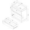 Reevo Changing Table with Storage- Pure White