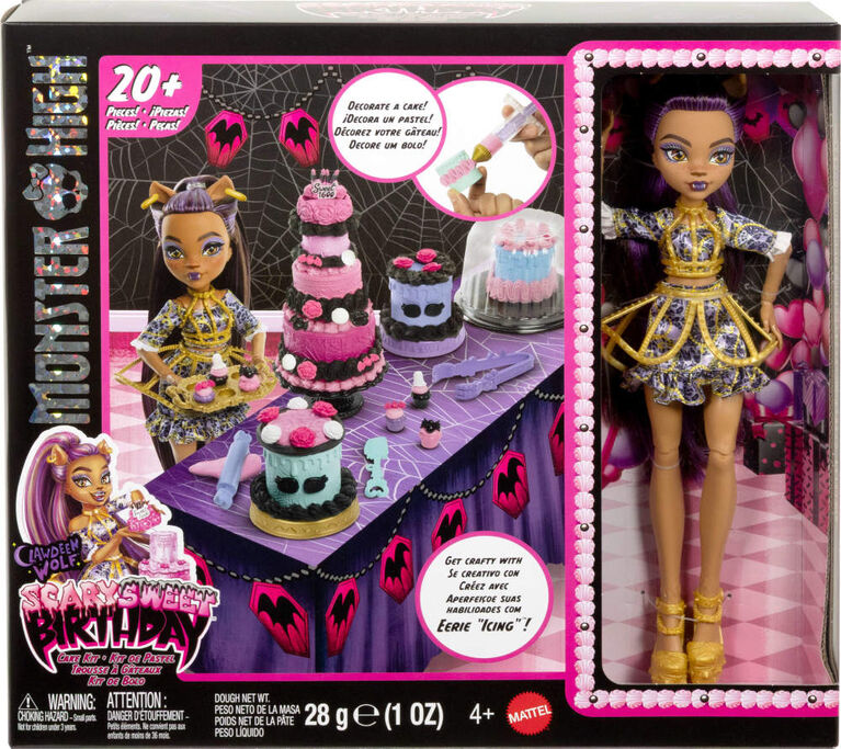 Monster High-Kit Gâteau d'Anniversaire Clawdeen Wolf