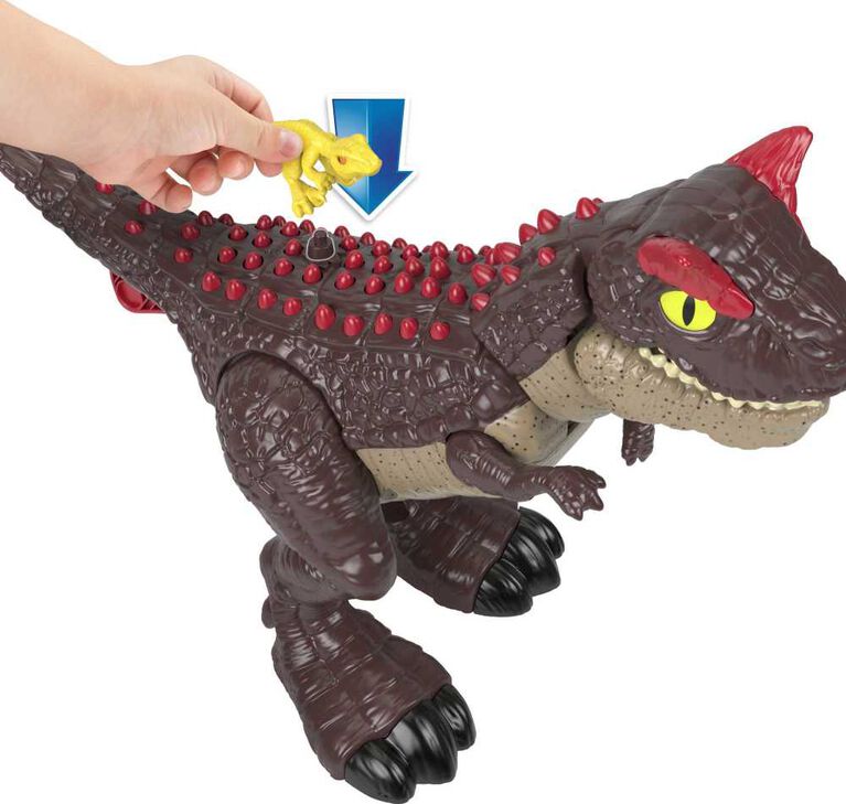 Imaginext Jurassic World Carnotaurus Dinosaur Toy with Spike Strike Action, 2-Piece Preschool Toys