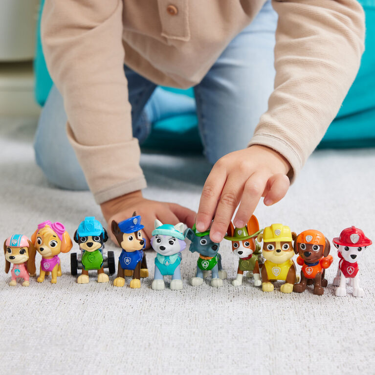 PAW Patrol, 10e anniversaire, Coffret cadeau de 10 figurines