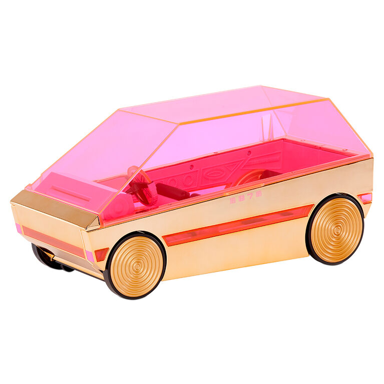 Voiture de fête LOL Surprise 3 en 1 avec piscine surprise, piste de danse et lumières noires magiques, multicolore - excellent cadeau pour les filles de 4 ans et +