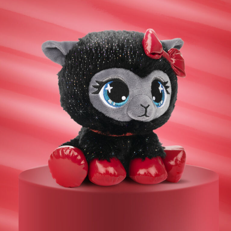 GUND P.Lushes Designer Fashion Pets Special-Edition Ba-Bah Noir Llama Premium Stuffed Animal, Black and Red, 6"