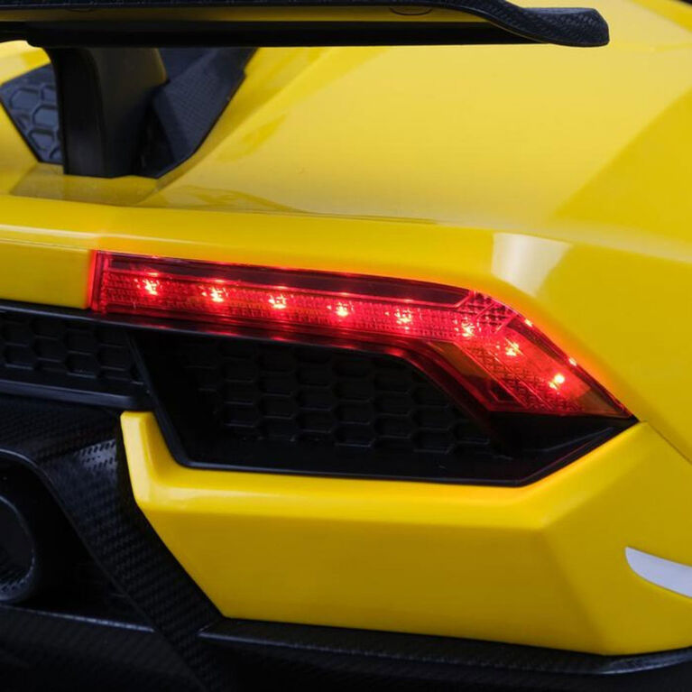 KIDSVIP 12V Lamborghini Huracan W/RC - Yellow - English Edition