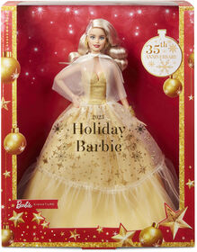 2023 Holiday Barbie Doll, Seasonal Collector Gift, Golden Gown