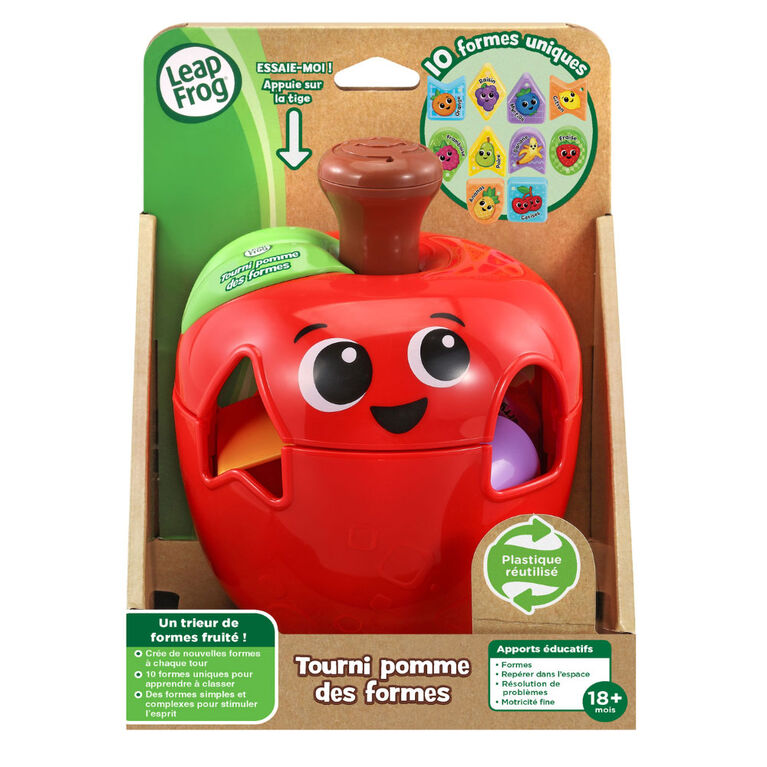 LeapFrog Spin and Change Apple Shape Sorter - French Version