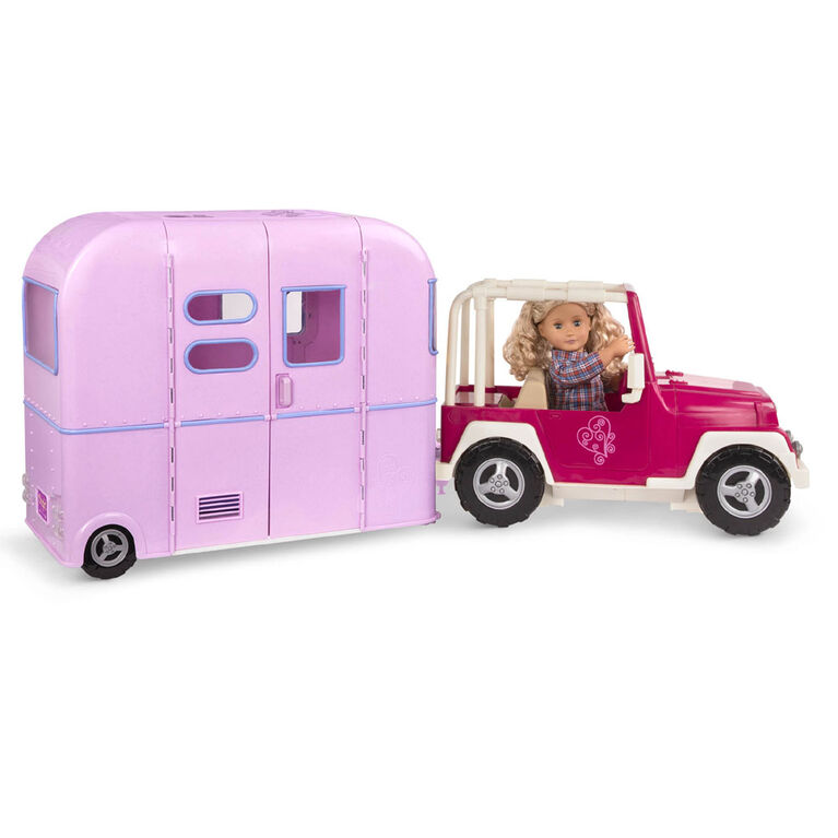 Our Generation, R.V. Seeing You Camper Trailer Playset for 18-inch Dolls