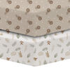 Lot de 2 draps en flanelle Koala Baby Lions/Feuilles