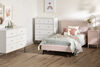 Dylane Metal 1-Door Nightstand Pale Pink