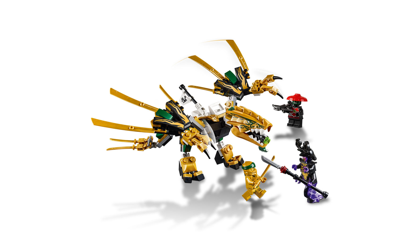 golden dragon ninjago lego set