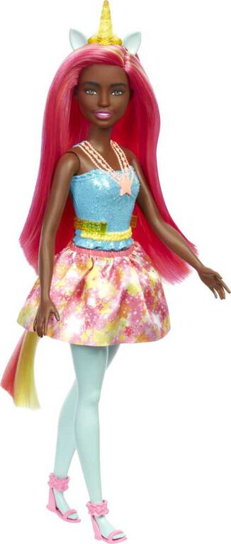 Barbie Dreamtopia Unicorn Doll in Rainbow Look, Toy for 3 Year Olds and Up
