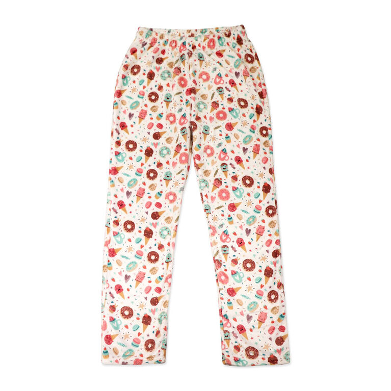 Jesse & Lulu Lounge Pantalon de pyjama : Blanc boulangerie Small