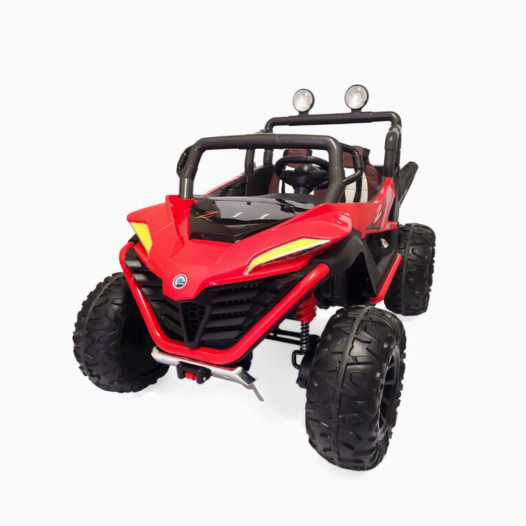 KIDSVIP Licensed Sport MX 2x12V 4x4 Poussette UTV 2 places pour enfants - Rouge - Édition anglaise