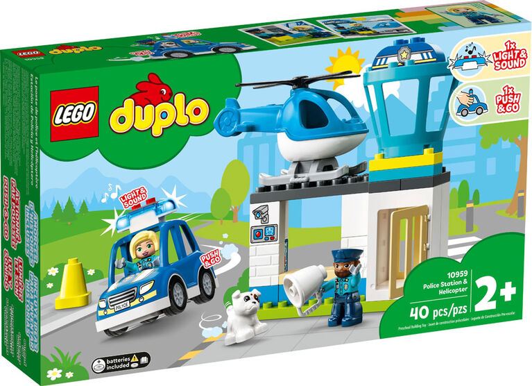 LEGO DUPLO Rescue Police Station and Helicopter 10959 Building Toy (40 Pieces)