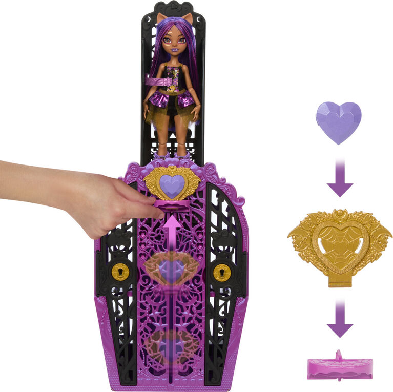 Monster High Skulltimate Secrets Monster Mysteries Playset, Clawdeen Wolf Doll with 19+ Surprises