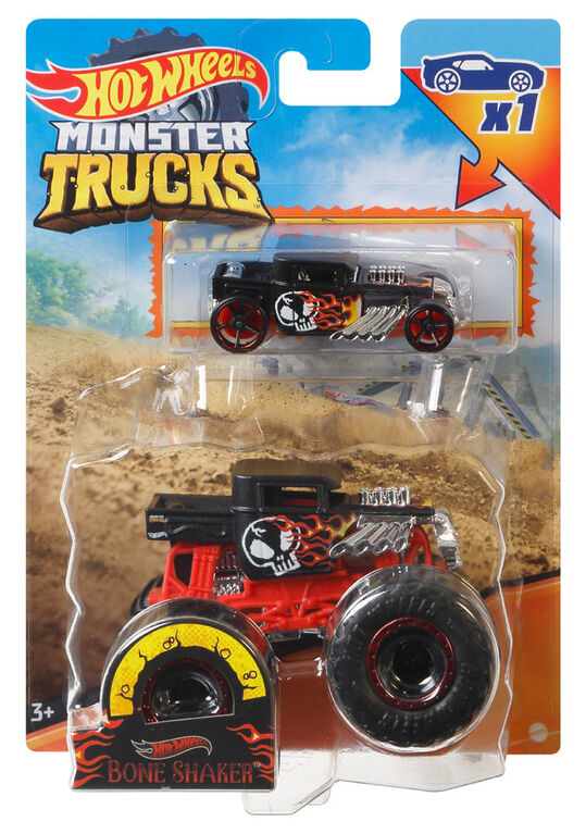 Hot Wheels - Monster Trucks - Échelle 1:64 - Coffret de 2 - Bone Shaker
