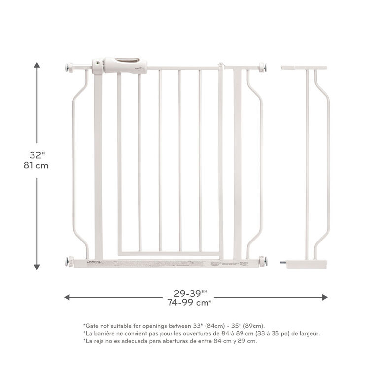 Evenflo Easy Walk-Thru Pressure-Mounted Pass-Through Gate (White)