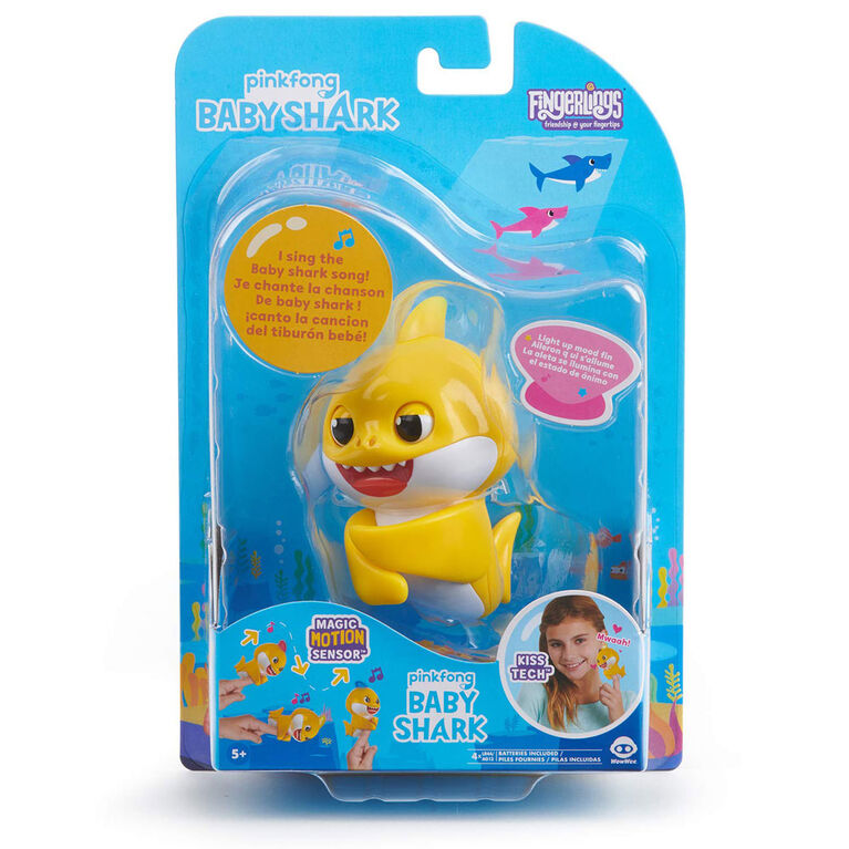 Pinkfong Baby Shark Fingerlings - Baby Shark - Jouet interactif préscolaire WowWee