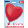 Solid Heart Foil Balloon 18" Red