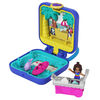 Polly Pocket Shani Tropical Beach Compact with Mobile Ice Cream Cart Surfboard Dolphin Figure Photo Customization Micro Shani Doll & Sticker Sheet