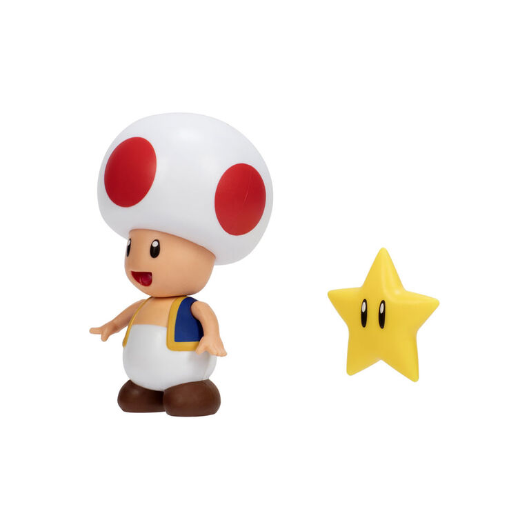 Nintendo 4" Figure - Toad with Super Star
