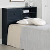 Hazen Twin Bookcase Headboard Navy Blue