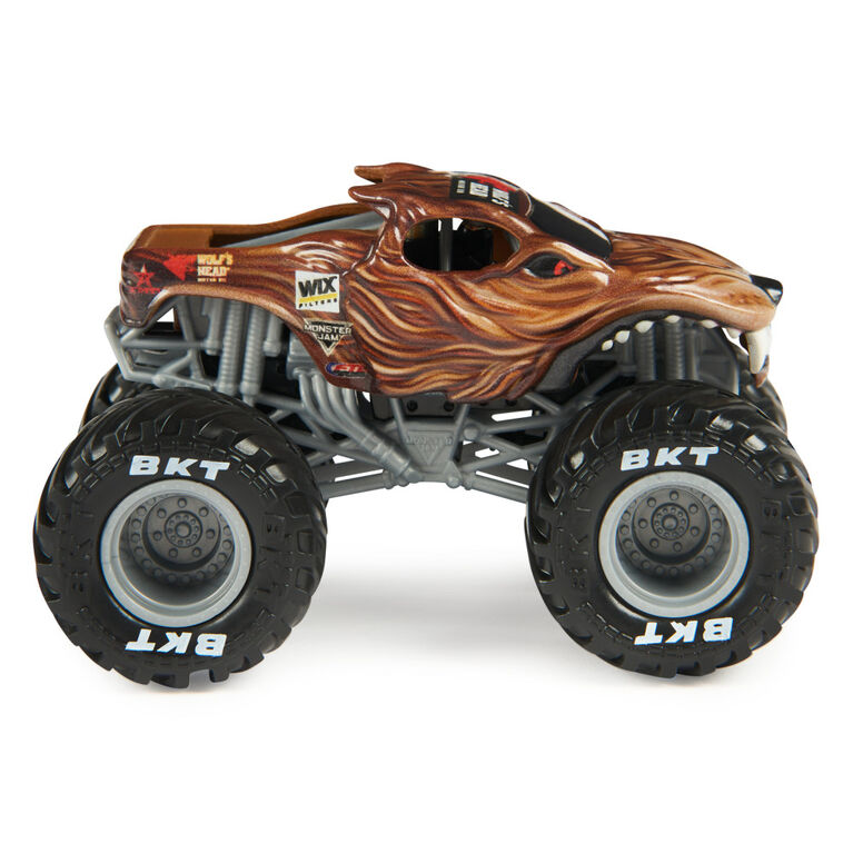 Monster Jam, Official Kraken Vs. Wolf's Head Die-Cast Monster Trucks, 1:64 Scale