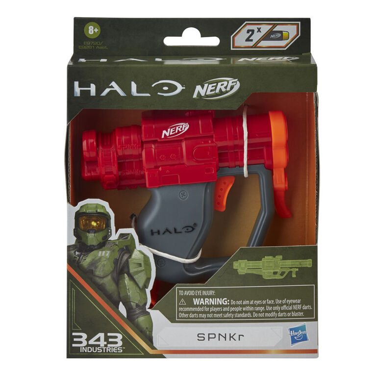 Nerf MicroShots Halo SPNKr - Mini Dart-Firing Blaster and 2 Nerf Darts