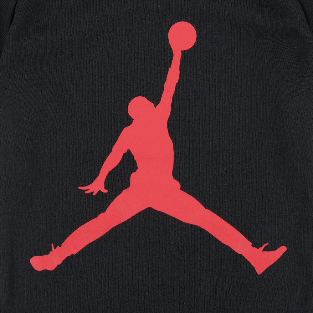 Jordan Jumpman Bodysuit Booties and Hat Set Black Red 0 6 Months