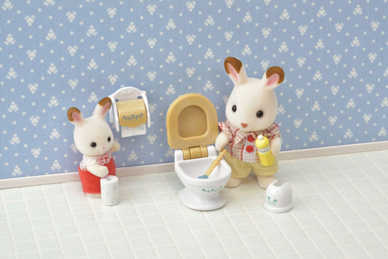 Calico Critters Country Bathroom Set, Dollhouse Furniture and Accessories