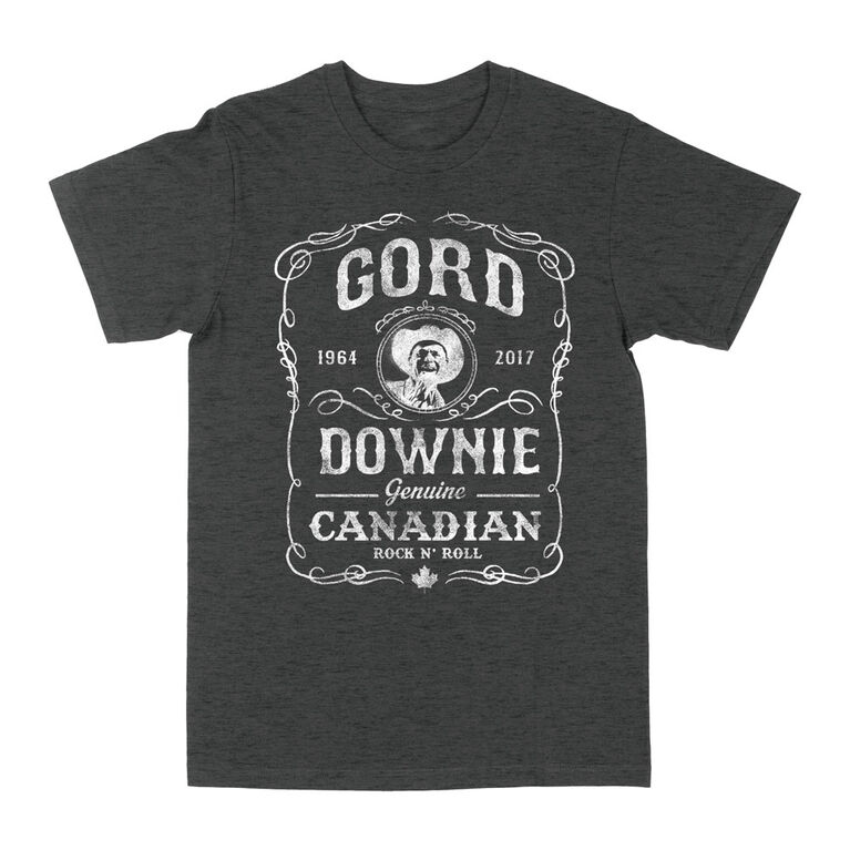 Gord Downie- Authentique Canadien- noir chemise- X grete
