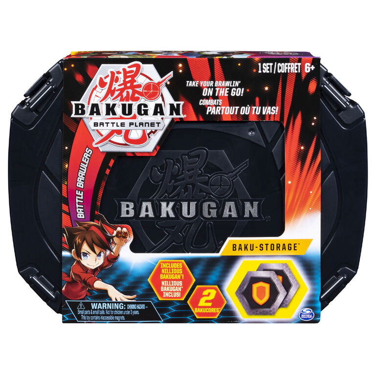 Bakugan, Mallette de rangement Baku-storage (noire) pour créatures Bakugan à collectionner.