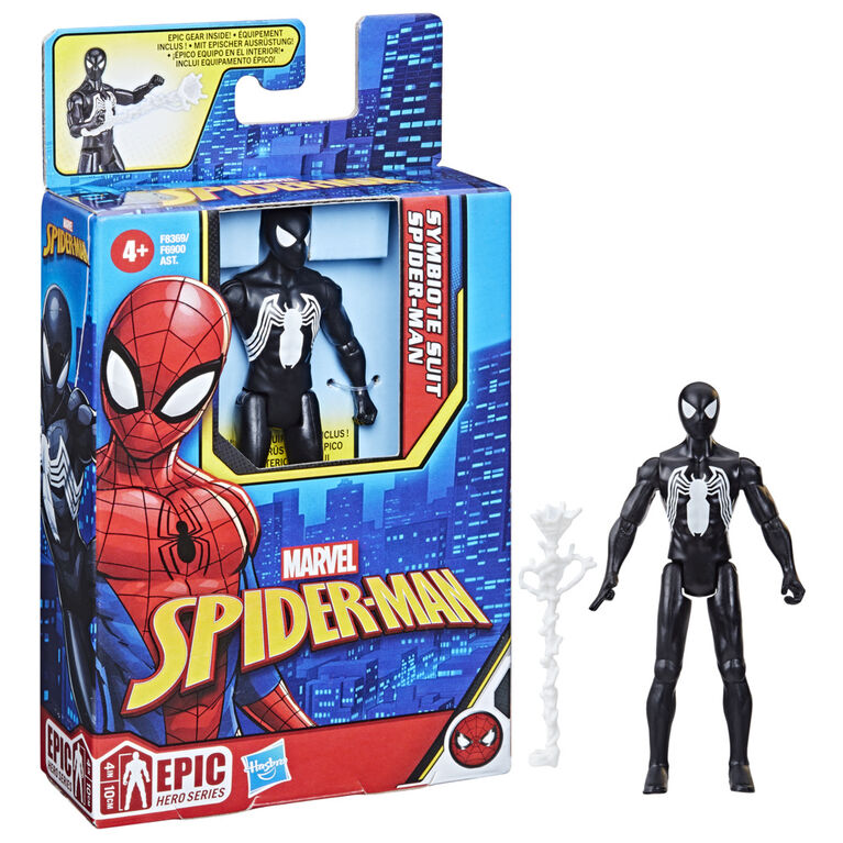 Marvel Spider-Man Epic Hero Series Symbiote Suit Spider-Man Action Figure with Accessory (4 Inch)