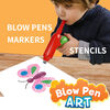 SpiceBox Children's Art Kits Imagine It Blow Pen Art - English Edition